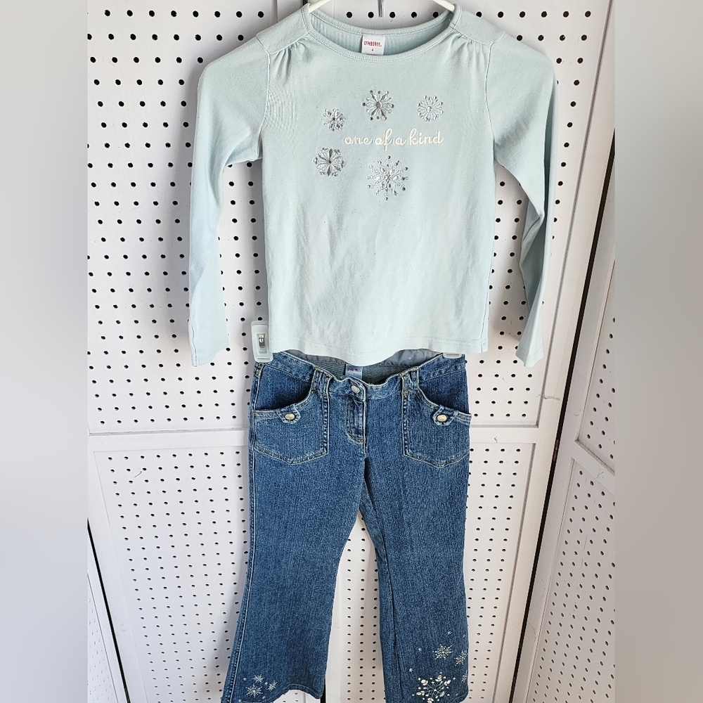 Gymboree Light Blue Cotton Top and Jeans